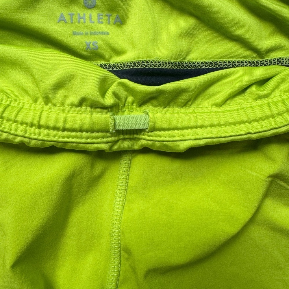 Athleta‎ ready set neon green and black shorts XS - Picture 6 of 7